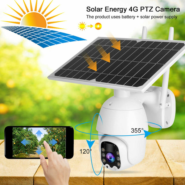 4G Solar PTZ Camera, 2.0Mp Outdoor, IR + Full Color
