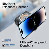 Power Bank With AC Charger Built-in Lightning and Type-C Cable and Extra USB-C to USB-C Charging Cable | Promate Transparent Magsafe