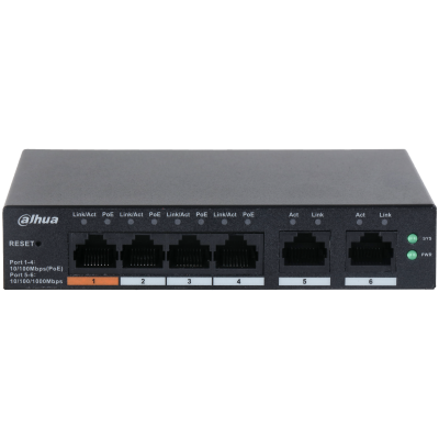 Dahua CS4006-4ET-60 6-Port Cloud Managed Desktop Switch with 4-Port PoE