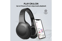 Promate Bluetooth Headphone, Over-Ear Deep Bass Wired/Wireless Headphone with Long Paytime, Hi-Fi Sound, Built-In Mic, On-Ear Controls