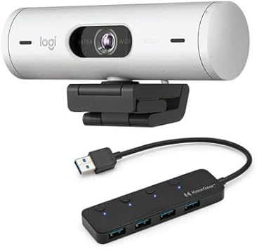 Logitech BRIO 500 HD Webcam - Off-White - USB