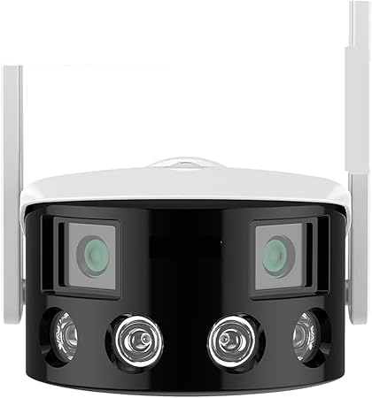4MP Surveillance Camera WiFi Outdoor Dual Lens 180° Ultra Wide View Angle Panoramic Humanoid Detection POE