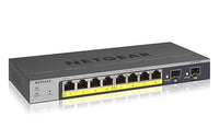 8-Port Gigabit Ethernet High-Power PoE+ Smart Switch with 2 Dedicated SFP Ports (190W)