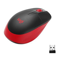 Logitech Wireless Mouse M190, Full Size Ambidextrous Curve Design, red
