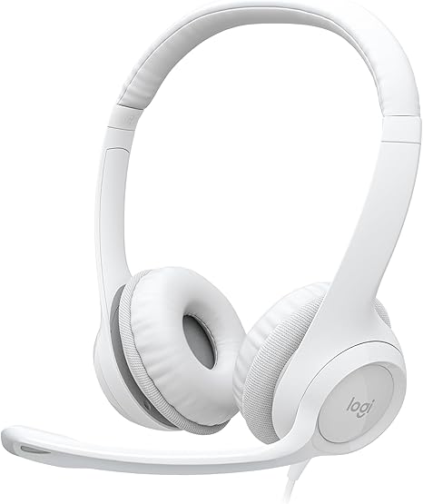 Logitech H390 USB Computer Headset - Off White