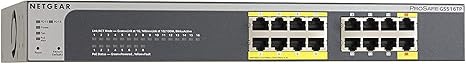 16-Port Gigabit Smart Managed Pro PoE+ Switch with 2 SFP Ports ProSafe