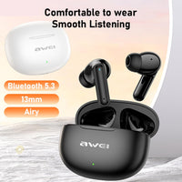 AWEI T71 Wireless Earbuds, Bluetooth Earbuds with Mic, Headphones IPX6 Waterproof