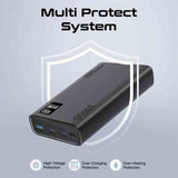 BLACK 20000mAh COMPACT SMART POWERBANK 20W DUAL USB-C PROMATE
