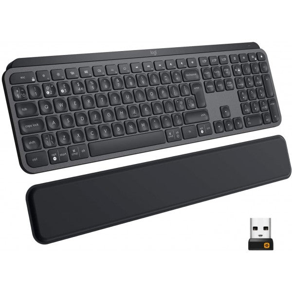 LOGITECH MX KEYS ADVANCED WIRELESS ILLUMINATED KEYBOARD WITH PALM REST