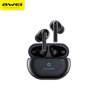 Awei T61 Wireless Bluetooth 5.3 Earphones Sport Noise Reduction ENC Headphones with 4 Mic TWS Earbuds 300mAH Long Standby
