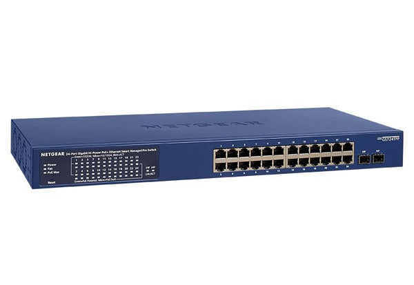 24-Port Gigabit Ethernet PoE+ Smart Switch w/ optional Remote/Cloud Management and 2 SFP Ports (380W)