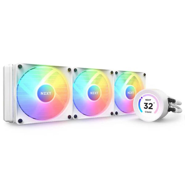 CS-NZXT-KR-ELITE-WT]  White RGB Cooler With Controller
