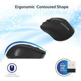 Promate 2.4GHz Wireless Ergonomic Optical Mouse | Clix-8