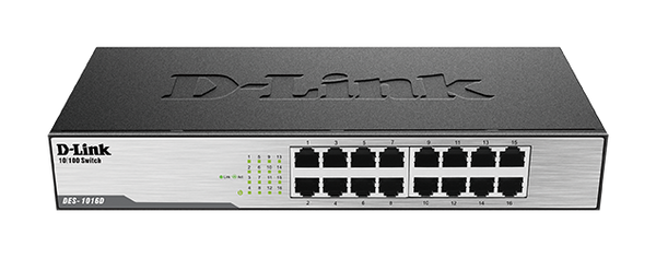 D-LINK- 16-Port Fast Ethernet Unmanaged Standalone Switch DES-1016D