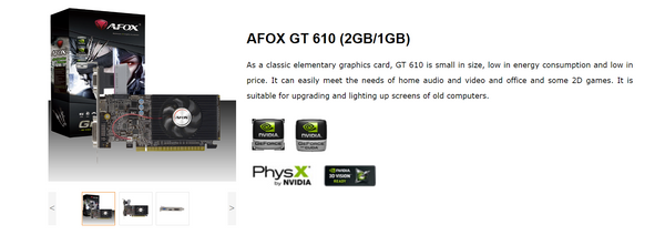 AFOX GT 610 (2GB/1GB