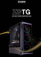 ZALMAN Z8 TG – MID TOWER TEMPERED GLASS RGB ATX GAMING CASE