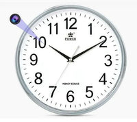 Spy Camera WiFi Wall Clock (12-Inch, Silent, Non-Ticking)