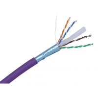 Purple Color CAT6 FTP 23AWG 0.57mm Bare Copper PVC Indoor