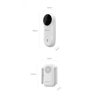 EZVIZ CS-DB2C KIT WIRE-FREE VIDEO DOORBELL WITH CHIME RECHARGEABLE BATTERY