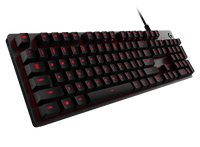 Logitech G413 Mechanical Gaming Keyboard - CARBON - USB - RED LED - FRA
