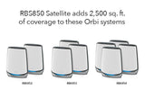 NETGEAR Orbi RBS850 Ultra-Performance Mesh WiFi 6 Add-on Satellite - AX6000
