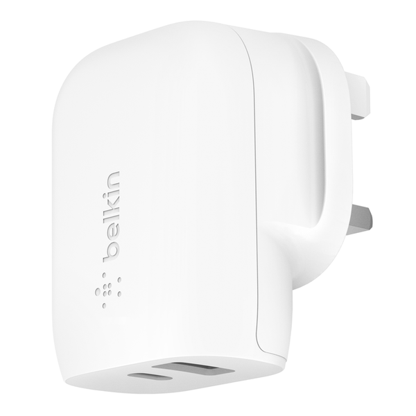 BELKIN BOOST↑CHARGE™ Dual Wall Charger with PPS 37W, WH (UK PLUG)