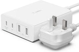 Belkin BoostCharge Pro 4-Port GaN Charger 108W USB-C WHT 2M CORD (UK Plug)