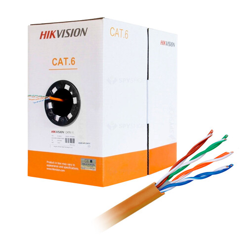 HIKVISION 305 m CAT6 UTP Network Cable (Solid Copper, 0.55 mm, Orange)